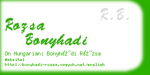 rozsa bonyhadi business card